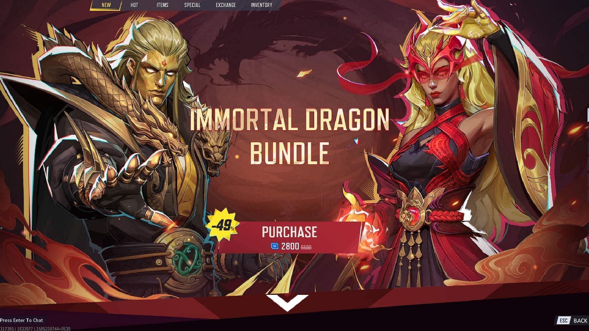 The Immortal Dragon bundle combo (Image via NetEase Games